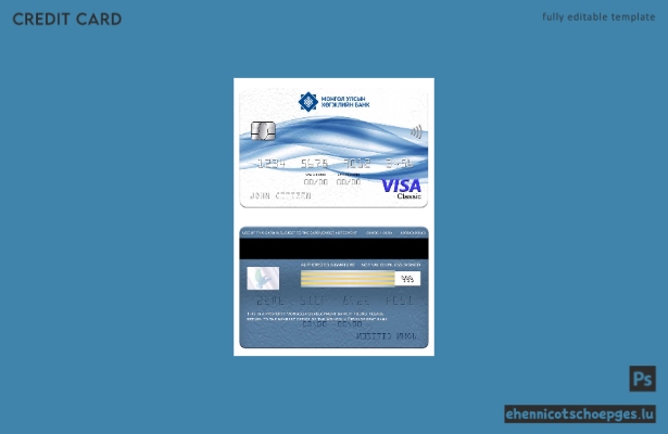 Beispielvorschau der Visa Classic Card der mongolischen Entwicklungsbank